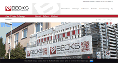 Desktop Screenshot of becks-gmbh.de