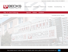 Tablet Screenshot of becks-gmbh.de